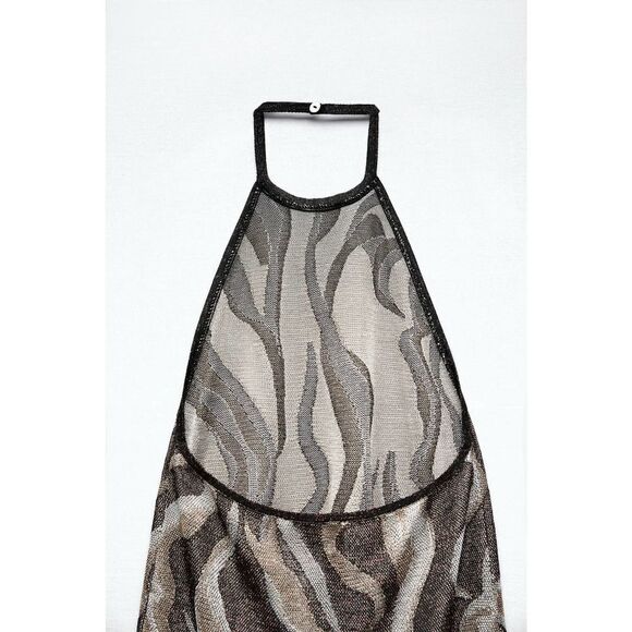 ZARA JACQUARD KNIT DRESS - Picture 4 of 8